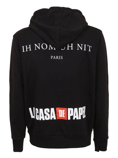 Shop Ih Nom Uh Nit Men's Black Cotton Sweatshirt