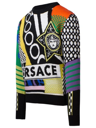 Shop Versace Men's Multicolor Wool Sweater