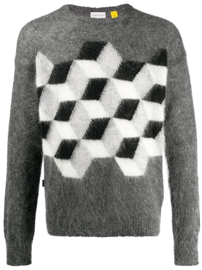 Shop Moncler Men's Grey Wool Sweater