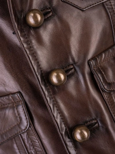 Shop Dsquared2 Men's Brown Leather Vest