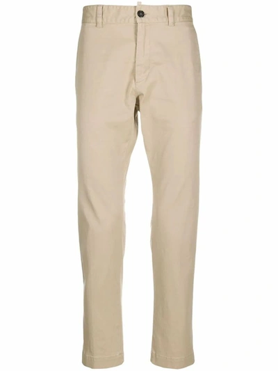 Shop Dsquared2 Men's Beige Cotton Pants