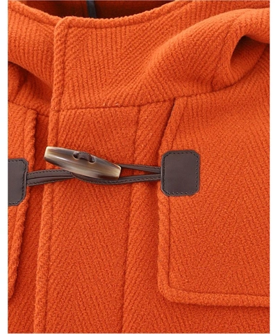Shop Herno Men's Orange Wool Coat