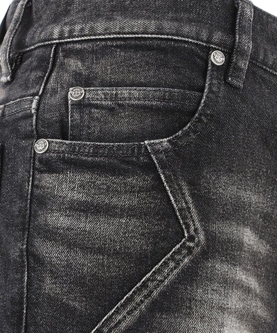 Shop Balmain Men's Black Cotton Jeans