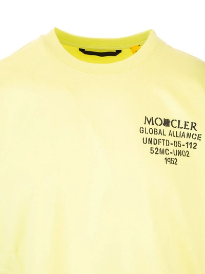 Shop Moncler Men's Yellow Cotton T-shirt