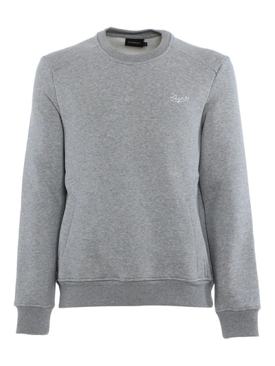 Shop Ermenegildo Zegna Men's Grey Cotton Sweatshirt