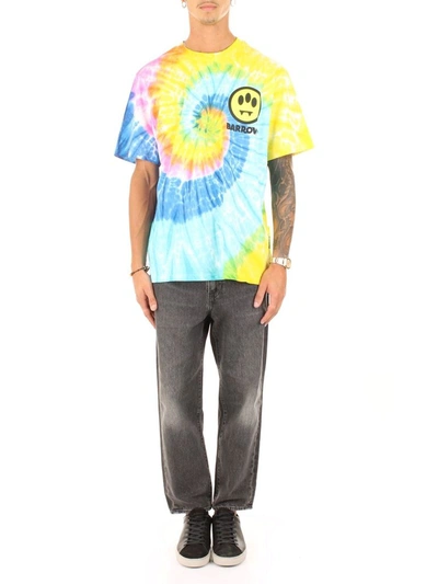 Shop Barrow Men's Multicolor Cotton T-shirt