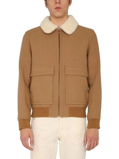 Shop A.p.c. Men's Beige Other Materials Outerwear Jacket