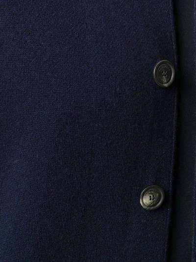 Shop Brunello Cucinelli Men's Blue Wool Cardigan