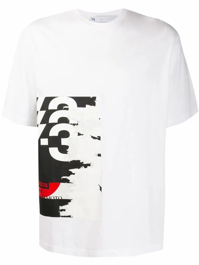 Shop Adidas Y-3 Yohji Yamamoto Men's White Cotton T-shirt