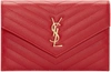 SAINT LAURENT Red Monogram Envelope Wallet