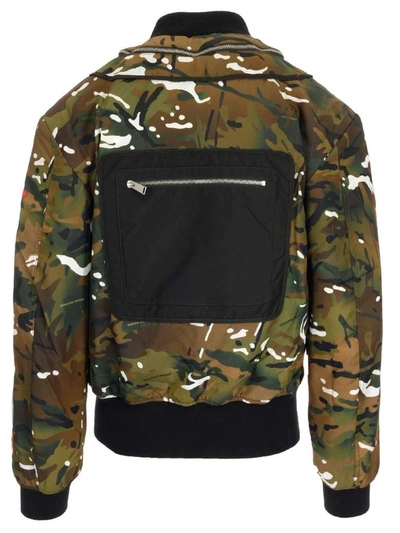 Heron Preston Camouflage-print Bomber Jacket In Green