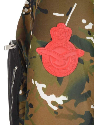 Heron Preston Camouflage-print Bomber Jacket In Green