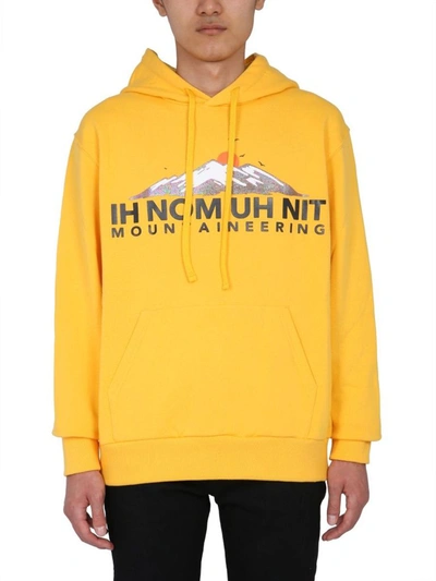 Shop Ih Nom Uh Nit Men's Yellow Cotton Sweatshirt