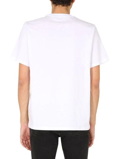 Shop Msgm Men's White Cotton T-shirt