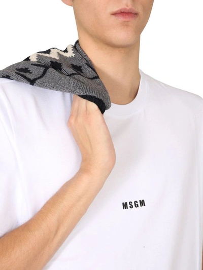 Msgm Logo Print T-shirt In White