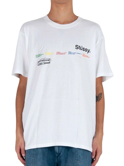 Shop Stussy Men's White Cotton T-shirt