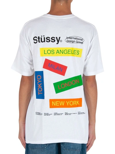 Shop Stussy Men's White Cotton T-shirt