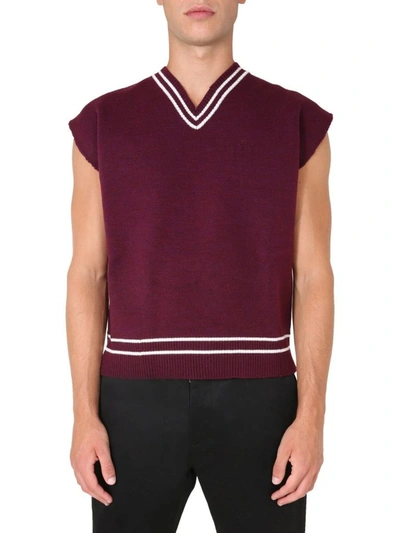 Shop Maison Margiela Men's Red Vest