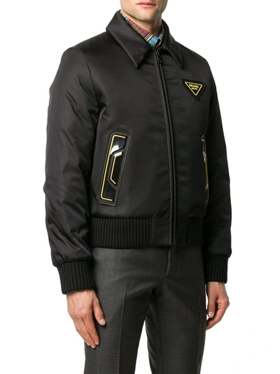 Shop Prada Men's Black Polyamide Outerwear Jacket