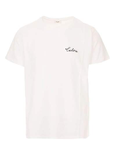 Shop Celine Céline Men's White Cotton T-shirt