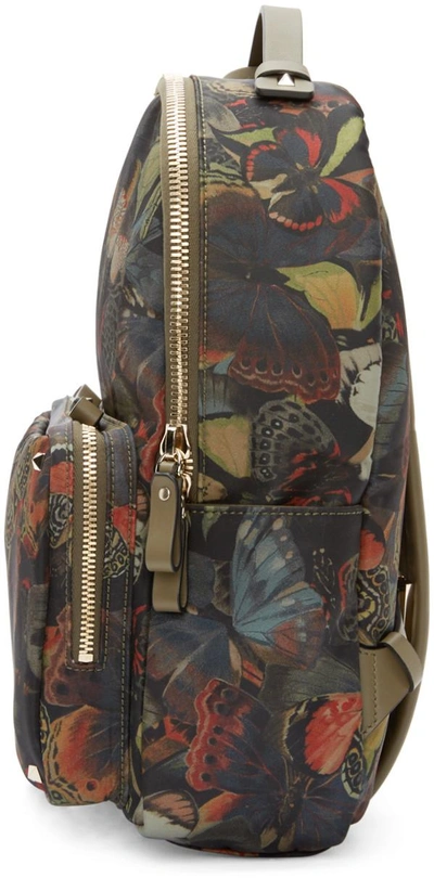 Shop Valentino Multicolor Butterfly Camouflage Medium Backpack