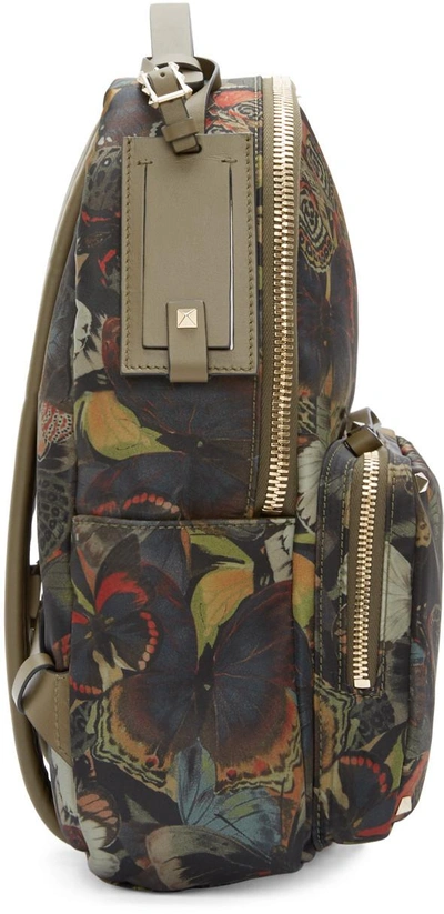 Shop Valentino Multicolor Butterfly Camouflage Medium Backpack