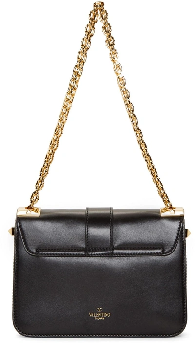 Shop Valentino Black Leather Chain B-rockstud Shoulder Bag