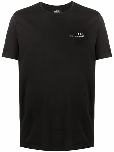 Shop A.p.c. Men's Black Cotton T-shirt