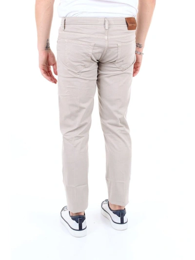 Shop Luigi Borrelli Men's Beige Cotton Pants