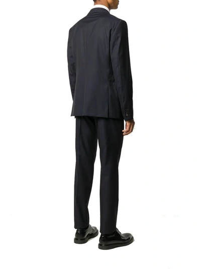 Shop Z Zegna Men's Blue Wool Suit