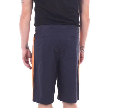 Shop Valentino Men's Blue Cotton Shorts