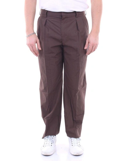 Shop Valentino Men's Brown Cotton Pants