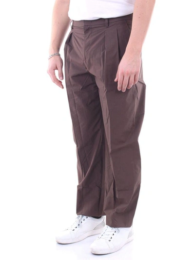 Shop Valentino Men's Brown Cotton Pants