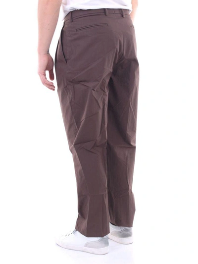 Shop Valentino Men's Brown Cotton Pants