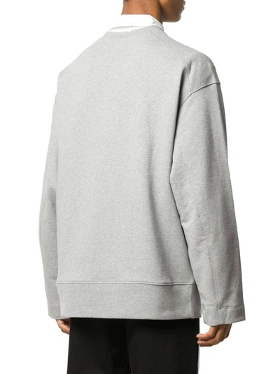 Shop Adidas Y-3 Yohji Yamamoto Men's Grey Cotton Sweatshirt