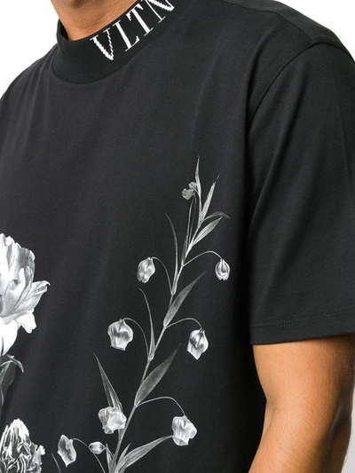 Valentino vltn Floral T-shirt in Black for Men