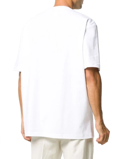 Shop Lanvin Men's White Cotton T-shirt