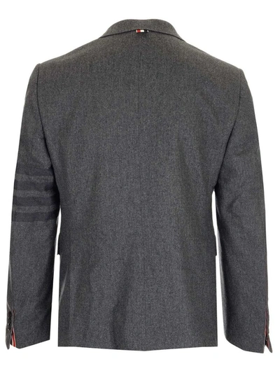 Shop Thom Browne Men's Grey Other Materials Jacket