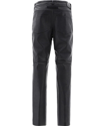 Shop Alyx Men's Black Leather Pants