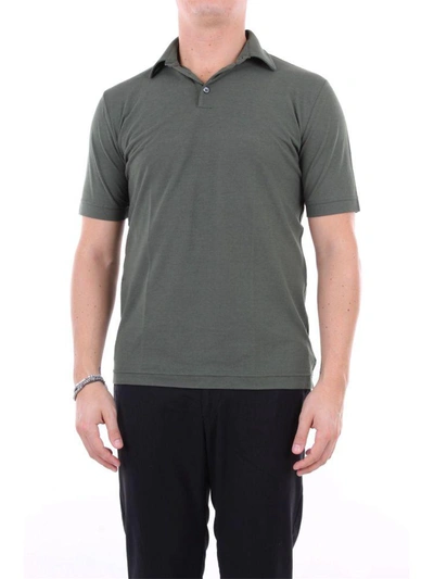 Shop Zanone Men's Green Cotton T-shirt