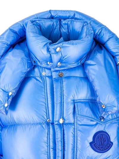 Shop Moncler Men's Blue Polyamide Down Jacket