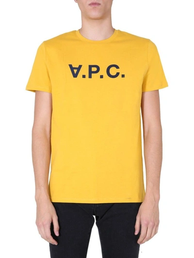 Shop Apc A.p.c. Men's Yellow T-shirt