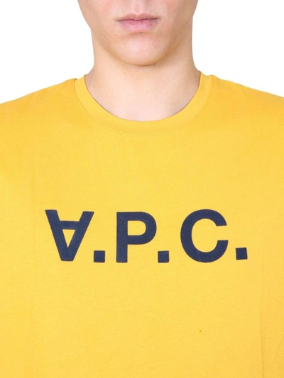 Shop Apc A.p.c. Men's Yellow T-shirt