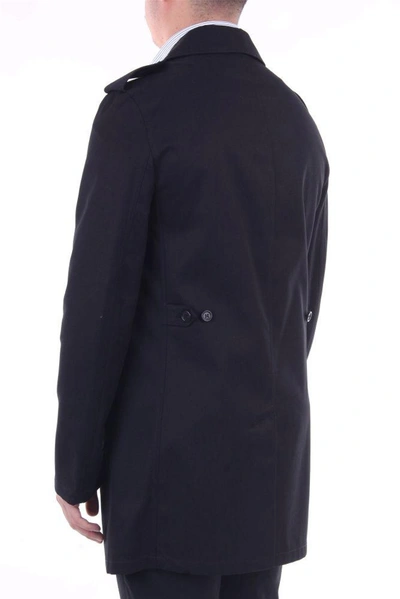 Shop Saint Laurent Men's Black Polyester Trench Coat