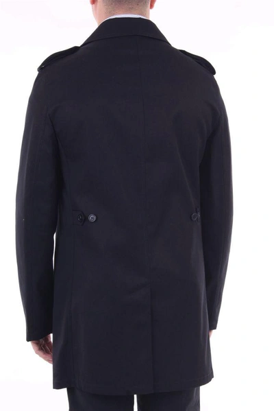 Shop Saint Laurent Men's Black Polyester Trench Coat