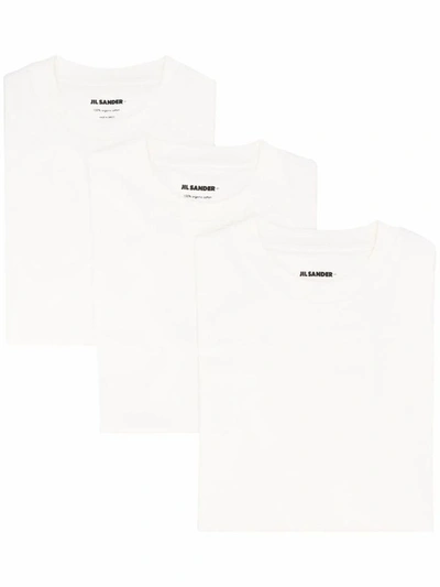 Shop Jil Sander Men's White Cotton T-shirt