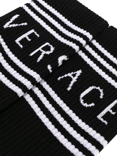 Shop Versace Men's Black Cotton Socks