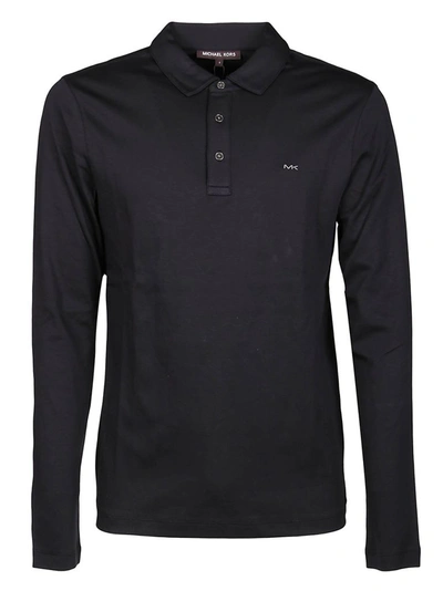 Shop Michael Kors Men's Black Cotton Polo Shirt