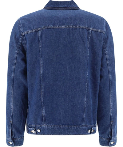 Shop A.p.c. Men's Blue Cotton Jacket