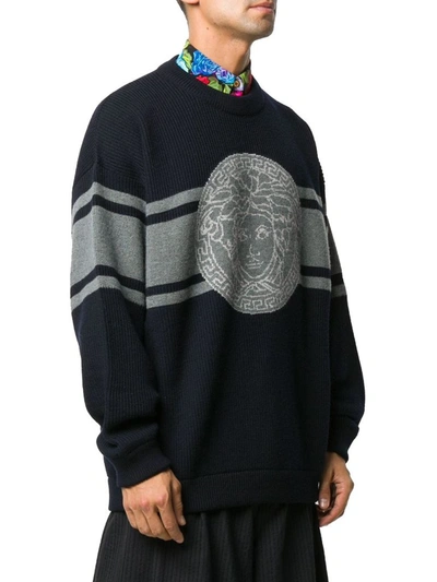Shop Versace Men's Black Wool Sweater